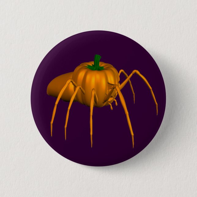 Chapa Redonda De 5 Cm Funny Halloween Spider (Anverso)