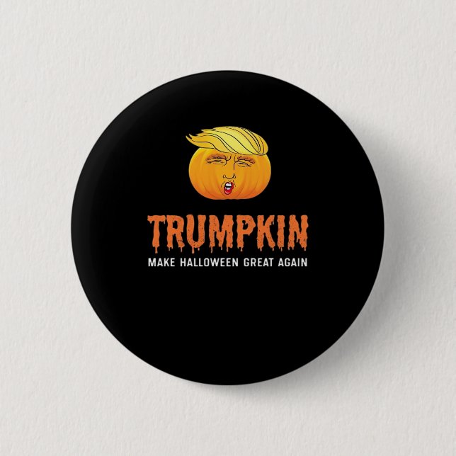 Chapa Redonda De 5 Cm Funny Halloween Trumpkin (Anverso)