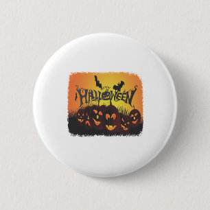 Chapa Redonda De 5 Cm Funny Happy Halloween