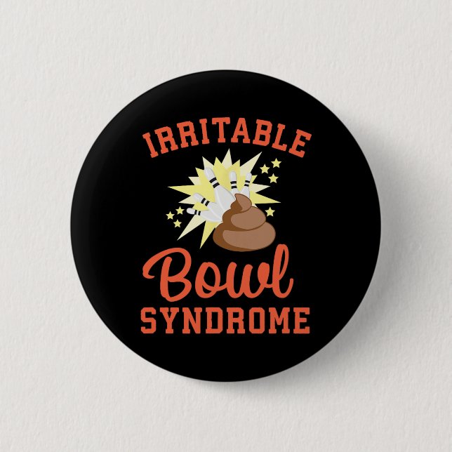 Chapa Redonda De 5 Cm Funny Ibs Pooping Joke Irritable Bowel Syndrome Bo (Anverso)