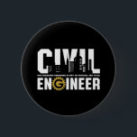 Chapa Redonda De 5 Cm Funny ingeniero civil estudiante de ingeniería civ<br><div class="desc">Ingeniero civil porque es increíblemente increíble no es un cargo oficial. Mercadería divertida de ingeniería para ingenieros geek nerd que aman el humor, citas ingeniosas y chistes. Diseño de Guay para usar en tu trabajo, mostrar tu pasión en construir rascacielos, caminos, puentes. Gran regalo para papá, padre, mamá, madre, hijo,...</div>