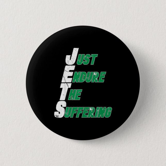 Chapa Redonda De 5 Cm Funny Jets Just Endure The Suffering Football  (Anverso)