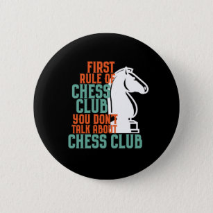 Chapa Redonda De 5 Cm Funny jugadora de ajedrez, primera regla de ajedre