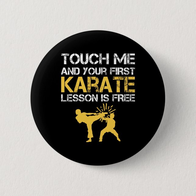 Chapa Redonda De 5 Cm Funny Kyokushin Karate (Anverso)