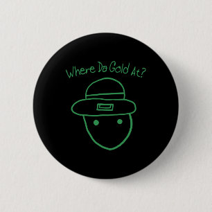 Chapa Redonda De 5 Cm Funny Leprechaun Amateur Sketch Meme Irish St Patr