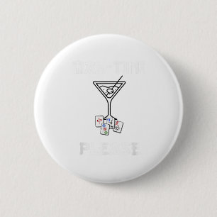 Chapa Redonda De 5 Cm Funny Mahjong Mah-tini Chiste de cola Mahjong