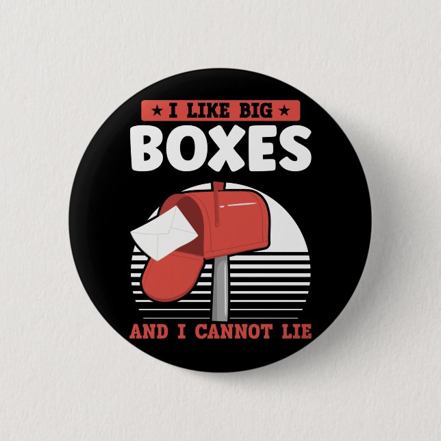 Chapa Redonda De 5 Cm Funny Mailman Postal Worker Mail Carrier (Anverso)