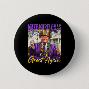 Chapa Redonda De 5 Cm Funny Mardi Gras Donald Trump Mardi Gras Estadouni