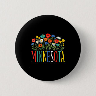 Chapa Redonda De 5 Cm Funny minnesota floral vacation group matching
