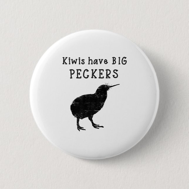 Chapa Redonda De 5 Cm Funny New Zealand Quote Kiwis Have Big Peckers Quo (Anverso)
