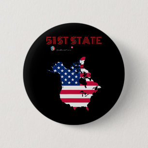 Chapa Redonda De 5 Cm Funny O Canada 51st State Trump Canada Meme Americ