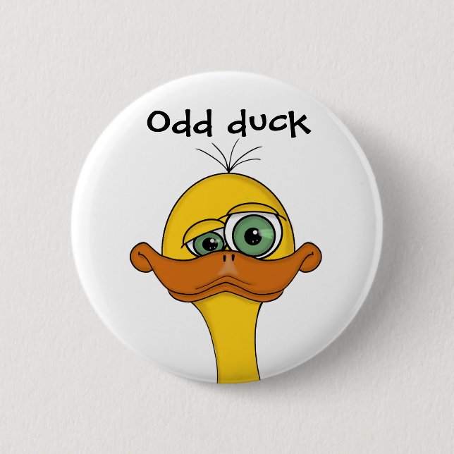 Chapa Redonda De 5 Cm Funny Odd Duck Personalizado (Anverso)
