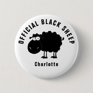 Chapa Redonda De 5 Cm Funny Official Black Sheep