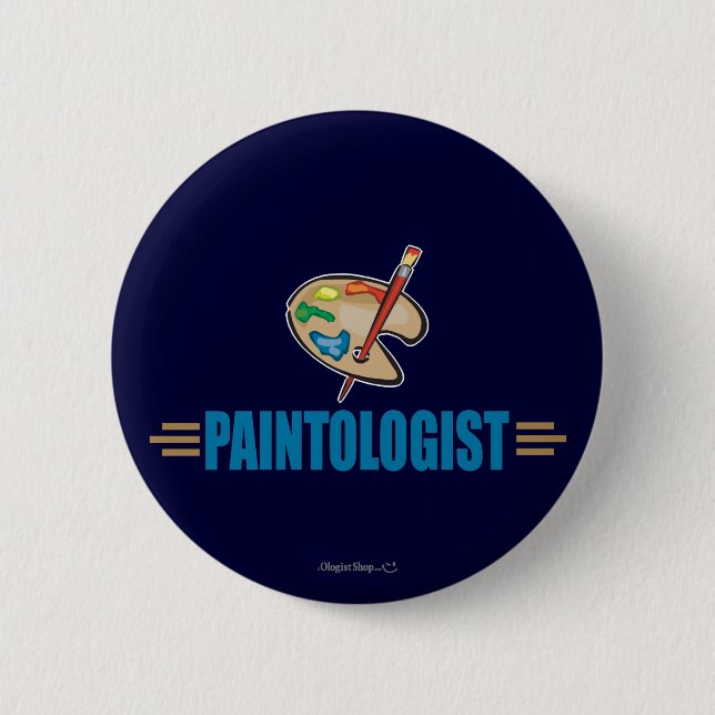 Chapa Redonda De 5 Cm Funny Painter (Anverso)