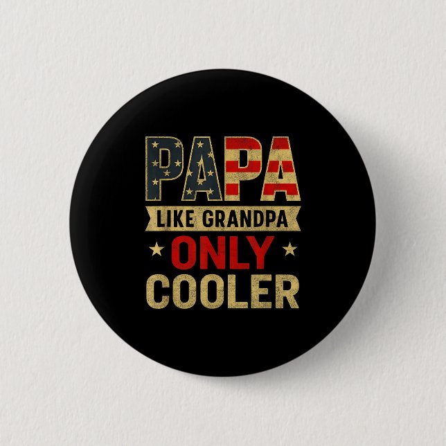 Chapa Redonda De 5 Cm Funny Papa Art For Grandpa From Grandkids Father's (Anverso)