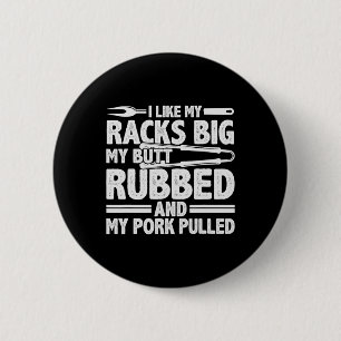 Chapa Redonda De 5 Cm Funny Parrillando Rubo de cerdo Fumar Bbq Fumador