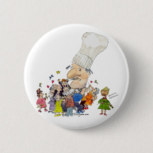 Chapa Redonda De 5 Cm Funny Personalizado Chef francés