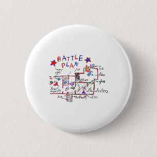 Chapa Redonda De 5 Cm Funny Plan de Batalla Navidades Hogar Niños Dawn A