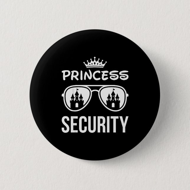 Chapa Redonda De 5 Cm Funny Princess Security Design Castle Sungles Fami (Anverso)