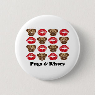 Chapa Redonda De 5 Cm Funny Pug