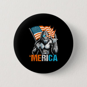 Chapa Redonda De 5 Cm Funny Punk Rock Sasquatch Bigfoot Uu Bandera Meric