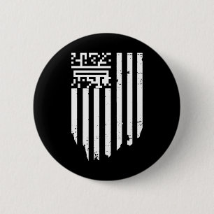 Chapa Redonda De 5 Cm Funny Qr presidente Trump código de baile