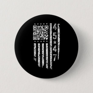 Chapa Redonda De 5 Cm Funny Qr presidente Trump código de baile