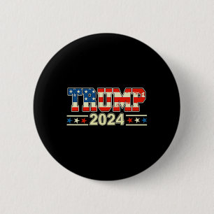 Chapa Redonda De 5 Cm Funny Qr presidente Trump código de baile (en negr