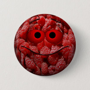 Chapa Redonda De 5 Cm Funny Raspberry Emoticon