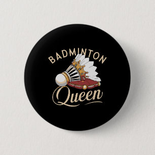 Chapa Redonda De 5 Cm Funny Reproductor de Dminton Amo Diseño del Transb