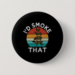 Chapa Redonda De 5 Cm Funny Retro Bbq Fiesta Fumador Chef papá regalo I