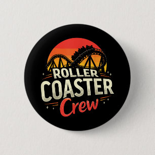Chapa Redonda De 5 Cm Funny Roller Coaster Crew Parque de Atracciones Ro