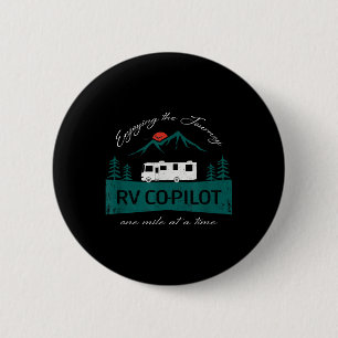 Chapa Redonda De 5 Cm Funny Rv Copiloto Motorhome Camping