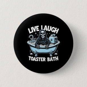Chapa Redonda De 5 Cm Funny Skeleton Halloween Lauder En Vivo Toaster Th