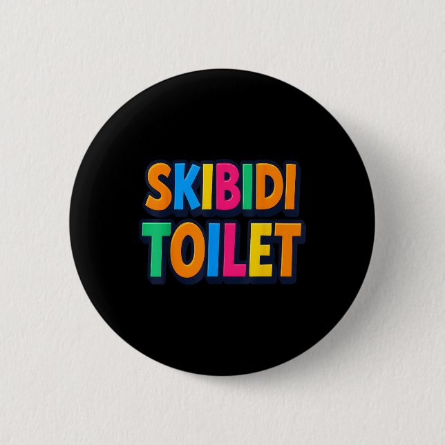 Chapa Redonda De 5 Cm Funny Skibidi Toilet (Anverso)