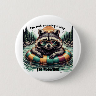 Chapa Redonda De 5 Cm Funny T-shirt with a relaxed raccoon – “I'm not ru