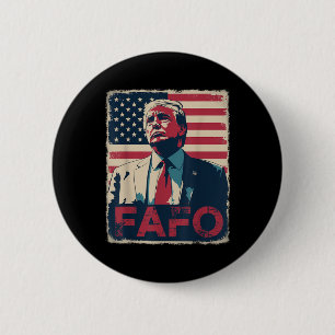 Chapa Redonda De 5 Cm Funny Trump Fafo de por ahí descubre la bandera de