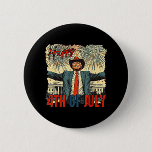 Chapa Redonda De 5 Cm Funny Trump Feliz 4 De Julio Día De La Independenc