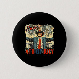 Chapa Redonda De 5 Cm Funny Trump Feliz 4 De Julio Día De La Independenc