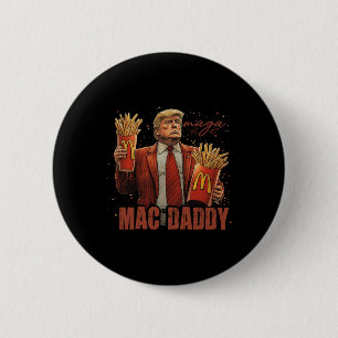 Chapa Redonda De 5 Cm Funny Trump Mcdon 2024 Fast Food Mac Daddy Hamburg