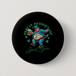 Chapa Redonda De 5 Cm Funny Trump St Patricks Day Bebe Hombres Irlandese