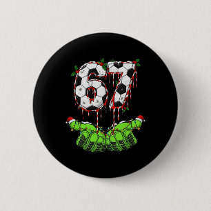Chapa Redonda De 5 Cm Fútbol 67 Seis Siete Divertido Gen Alpha Meme Gote