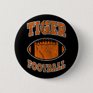 Chapa Redonda De 5 Cm Futbol Americano Tigre Vintage Deteriorado 