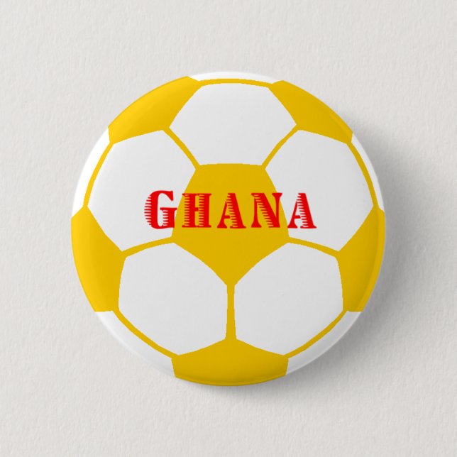 Chapa Redonda De 5 Cm Fútbol de Ghana (Anverso)