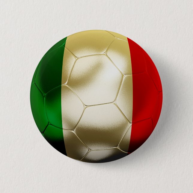 Chapa Redonda De 5 Cm Fútbol de Italia (Anverso)