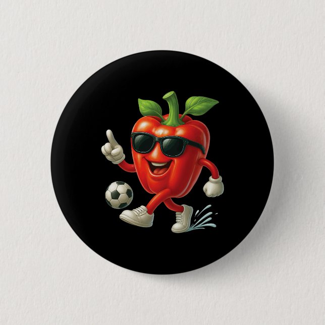 Chapa Redonda De 5 Cm Fútbol de Pimiento  (Anverso)