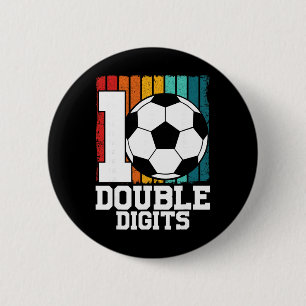Chapa Redonda De 5 Cm Fútbol Doble Dígitos 10 años de edad - 10º cumplea