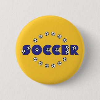 Chapa Redonda De 5 Cm Fútbol en azul