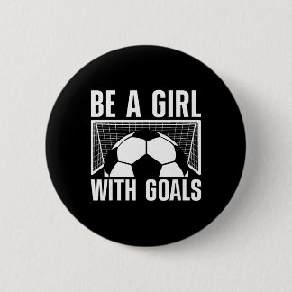 Chapa Redonda De 5 Cm Fútbol genial para mujeres chicas amantes del fútb