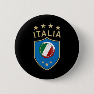 Chapa Redonda De 5 Cm Fútbol italiano - Jugador de fútbol con bandera de